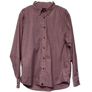 Men's UntuckIt L/S Shirt Plaid Red Blue White Casual Button Down Size XL EUC